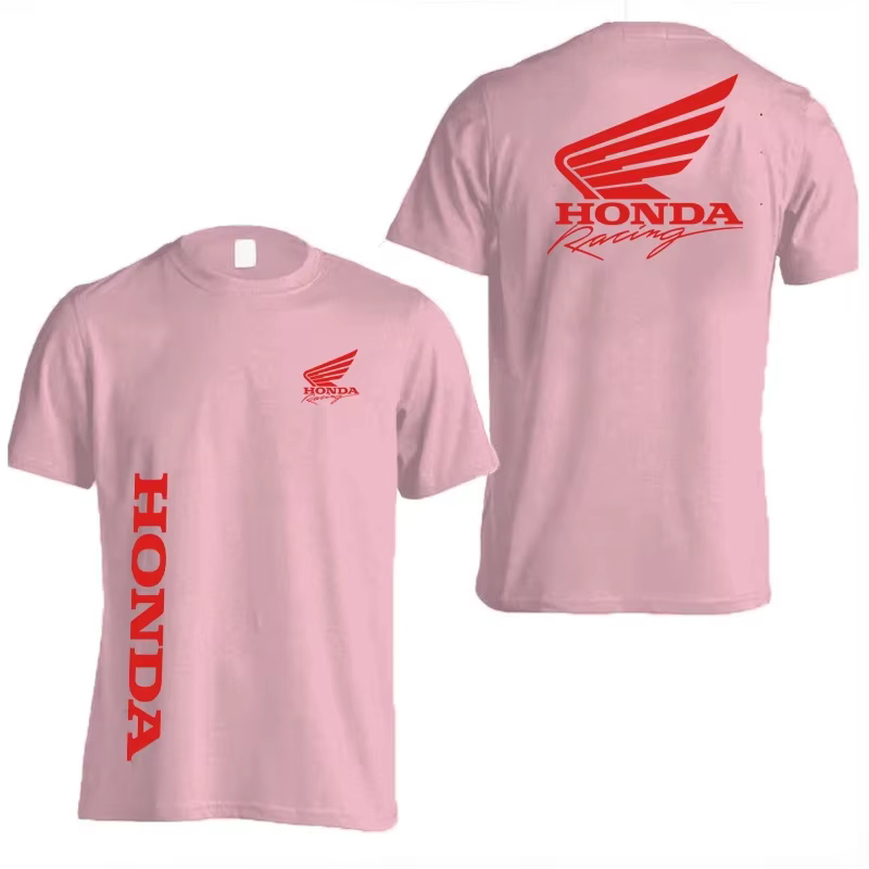 T-shirt de course en pur coton pour hommes Honda, nouveau t-shirt d'extérieur pour femmes, haut de s