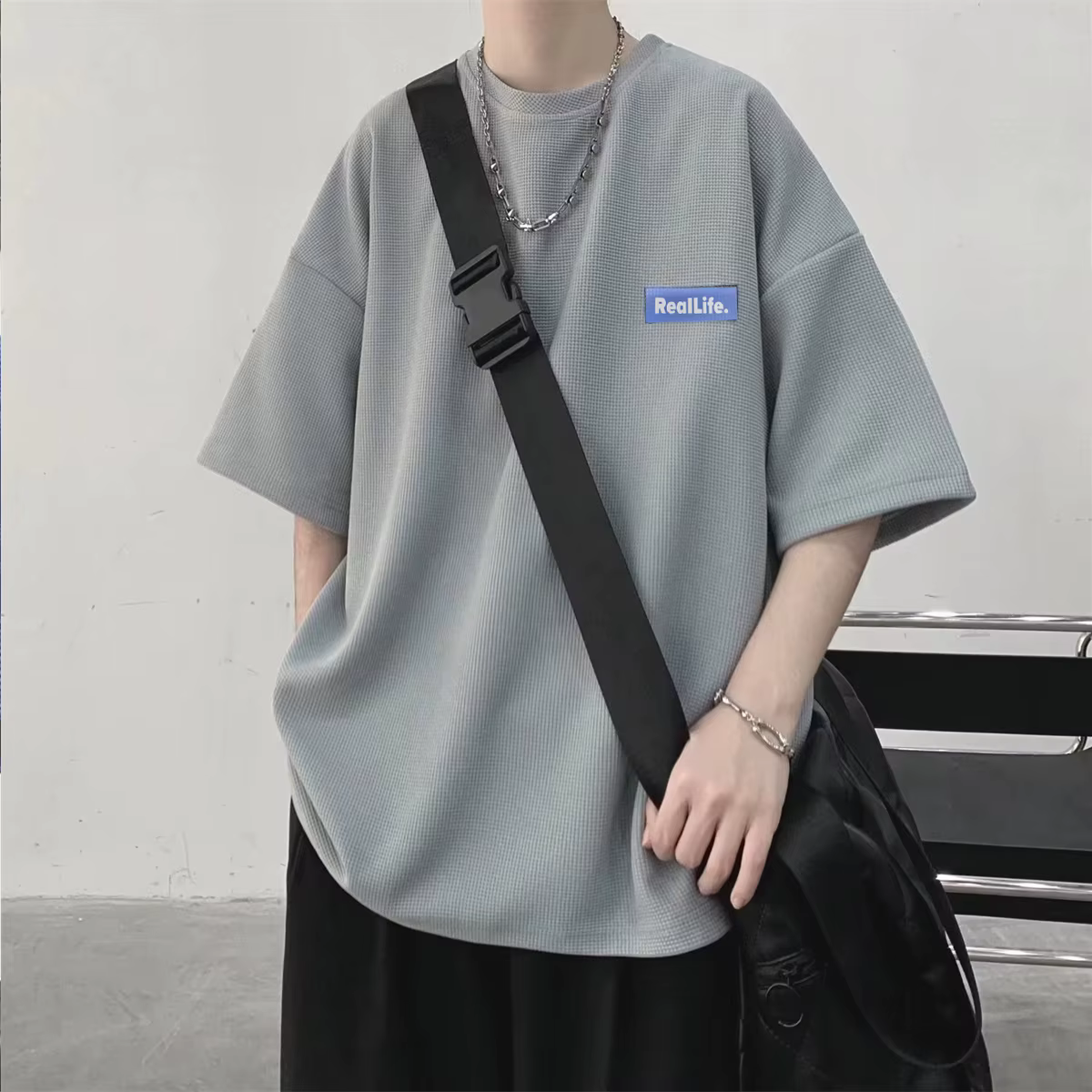 T-shirt en polyester uni pour hommes, T-shirt basique, T-shirt décontracté, Économie courts unisexes
