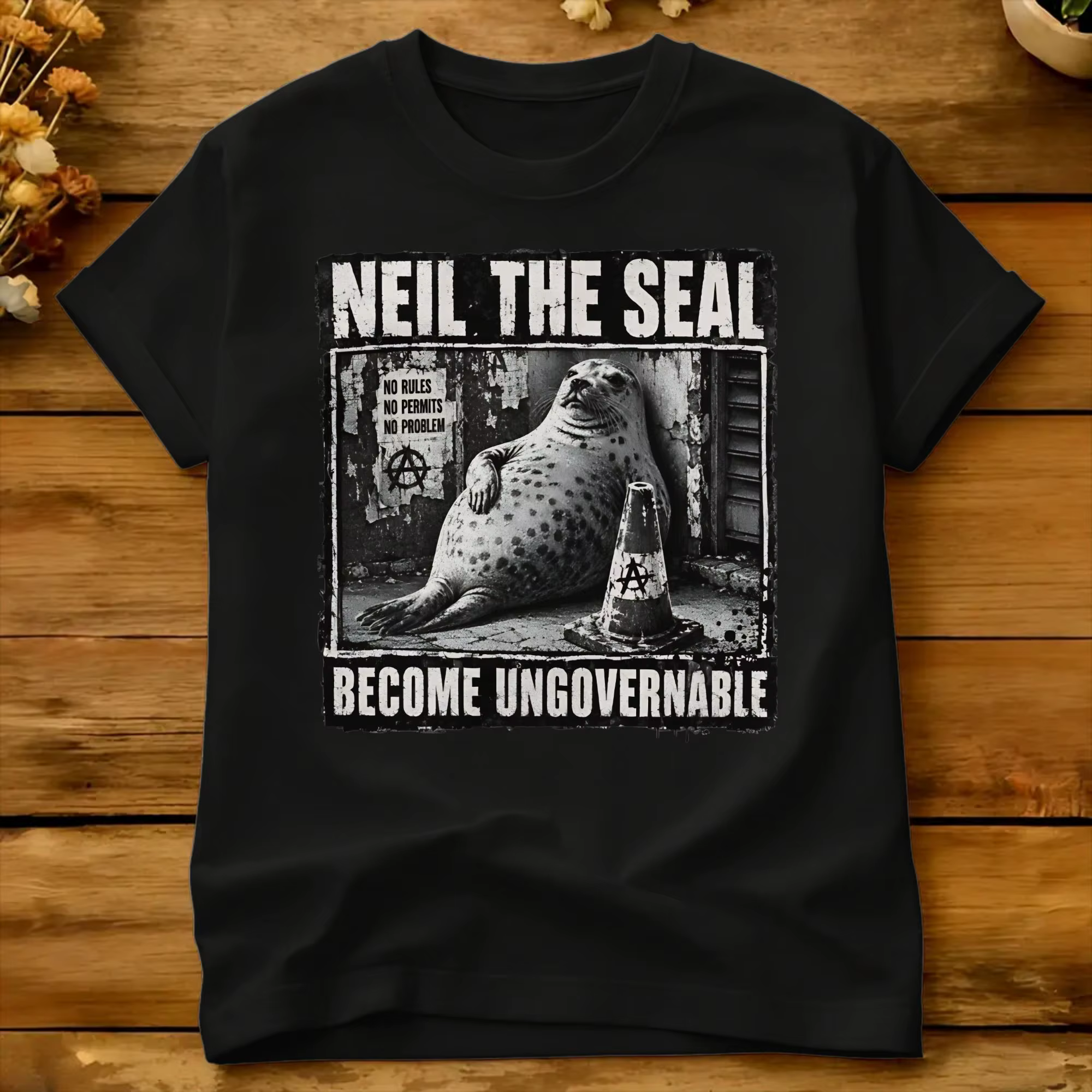 Neil The Seal T-shirt d'été style streetwear 100% coton, t-shirt de loisirs pour hommes, t-shirts dé