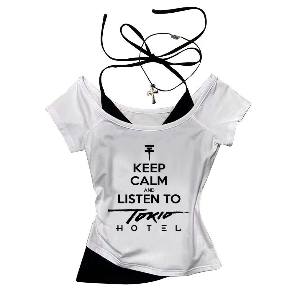 Tokio Hotel – t-shirts classiques pour femmes, streetwear coloré des années 2000, t-shirt numérique 