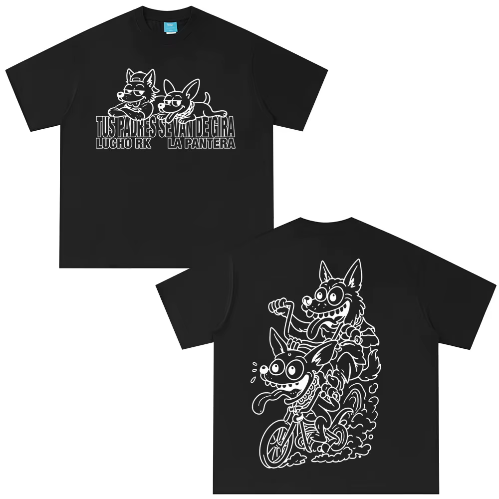 T-shirt imprimé Rapper Lucho Rk La Pantera Ta Facil Album 2026 Tour pour hommes et femmes, T-shirts