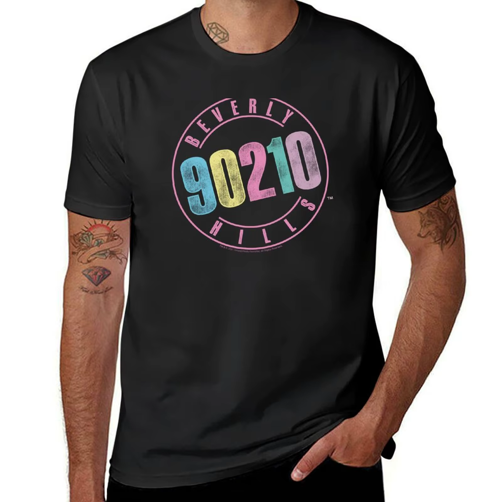 T-shirt à logo rétro pastel vintage pour hommes, vêtements Kawaii, médications unies, t-shirts unis,