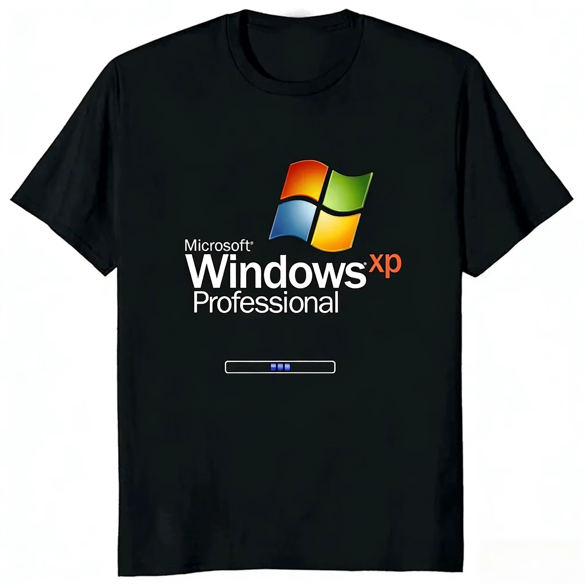 T-shirt imprimé avec logo Windows XP Professional, décontracté, confortable, en coton respirant, Hip
