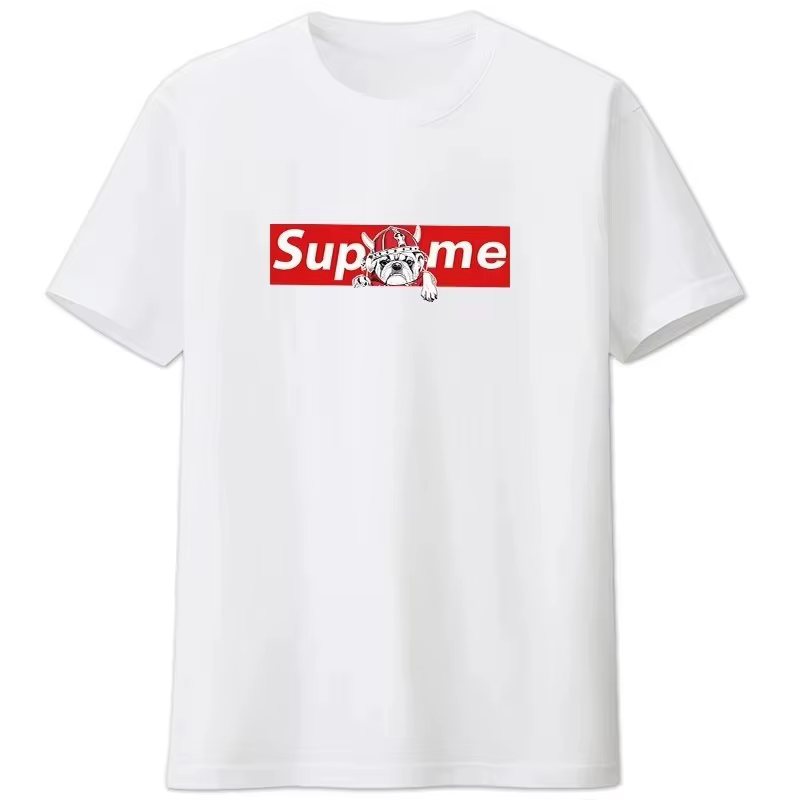 Nouveau T-shirt 2026 en pur coton épais de haute qualité avec motif imprimé, tendance et polyvalent,