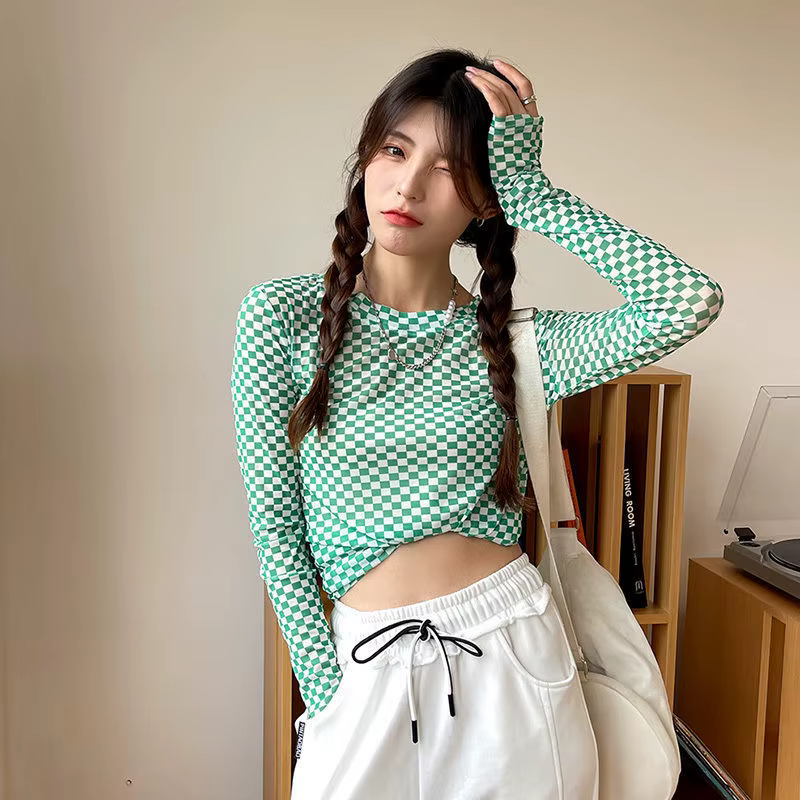 T-shirts pour femmes vêtements minces Sexy 2025 vert femme hauts vieux t-shirts drôles t-shirts conc