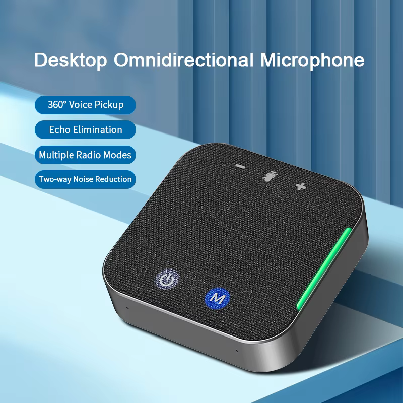 Haut-parleur Bluetooth Eppfun avec micro, 360 ° Microphone de conférence à couverture vocale pour