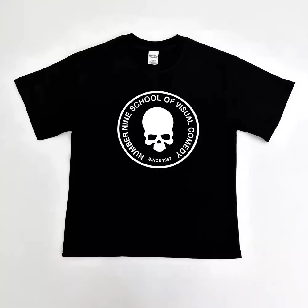 F Brother numéro neuf 04S crâne imprimé Y2K imprimé T-shirt à manches courtes hommes et femmes haut 