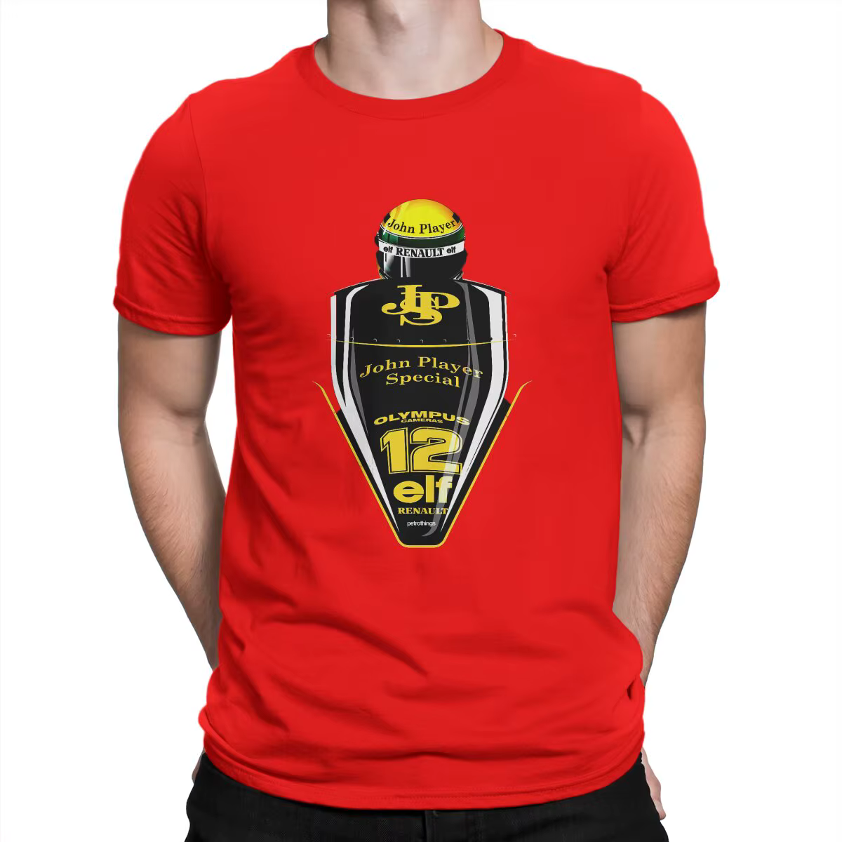 T-shirt à manches courtes pour homme, col rond, coton, spécial John First, mode classique, équipe Sc