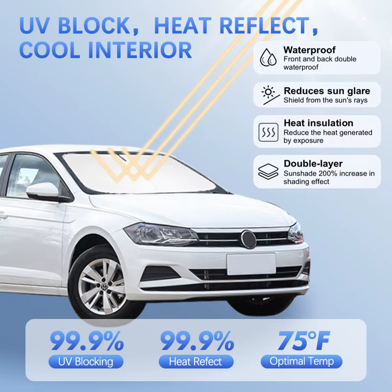 Pare-soleil pour pare-brise de voiture Volkswagen VW Polo 2011 – 2018, blocs de protection contre le