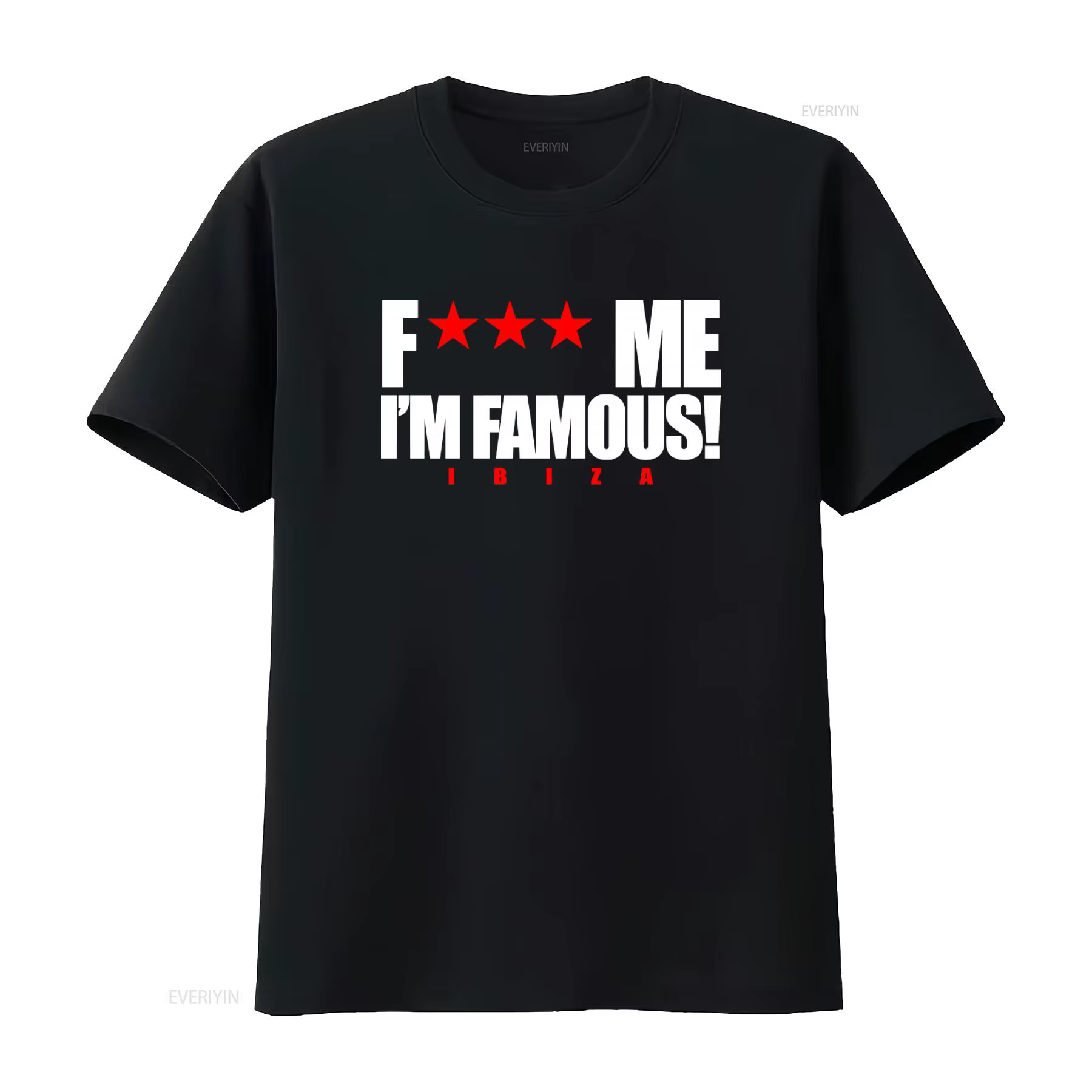 T-shirt Classique Homme F Me I'm Famous avec Logo David Guetta Ibiza Blanc Gris – Style Vintage Lavé