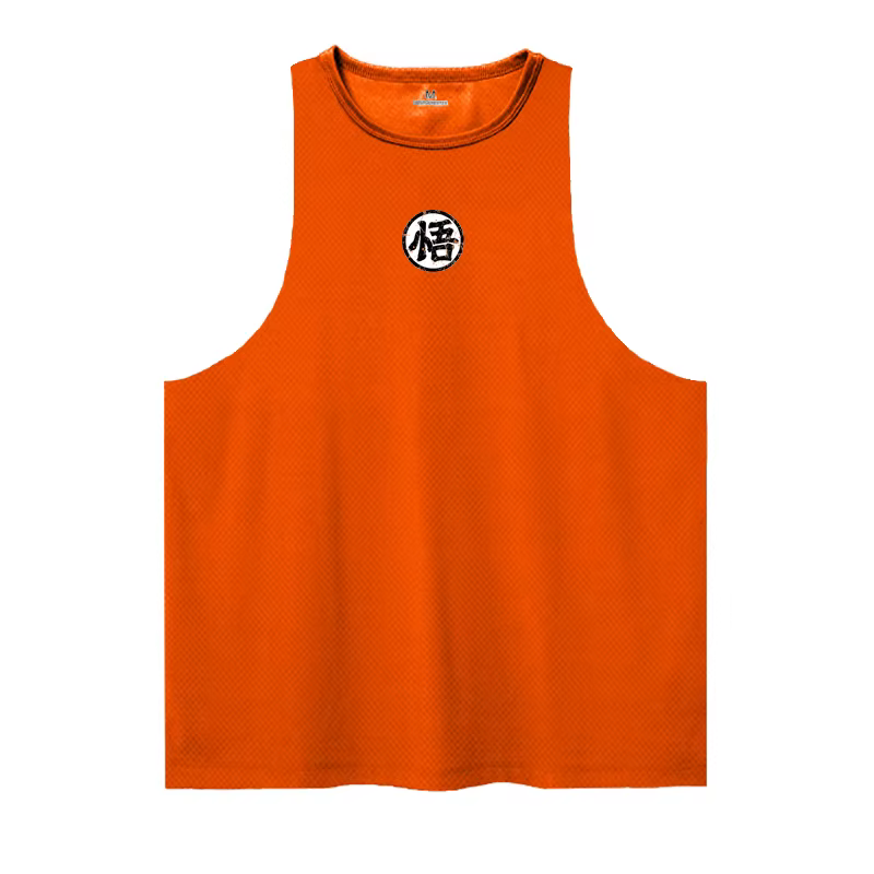 Logo d'anime japonais Wu Font impression drôle été Fitness hommes débardeur musculation Stringer séc