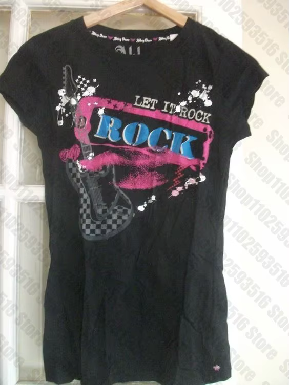 Haut court pour femme, T-shirt pour femme, Vêtements grunge, Y2k, Kitty, Vintage, Star Girl, Kpop, A