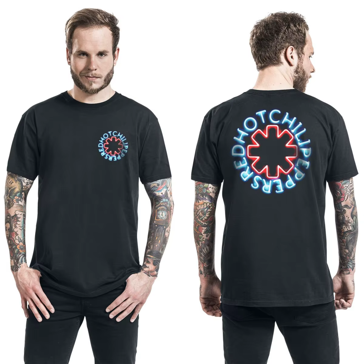 T-shirt en coton avec motif Red Hot Chili Peppers, unisexe, manches courtes, marque de mode, tee-shi