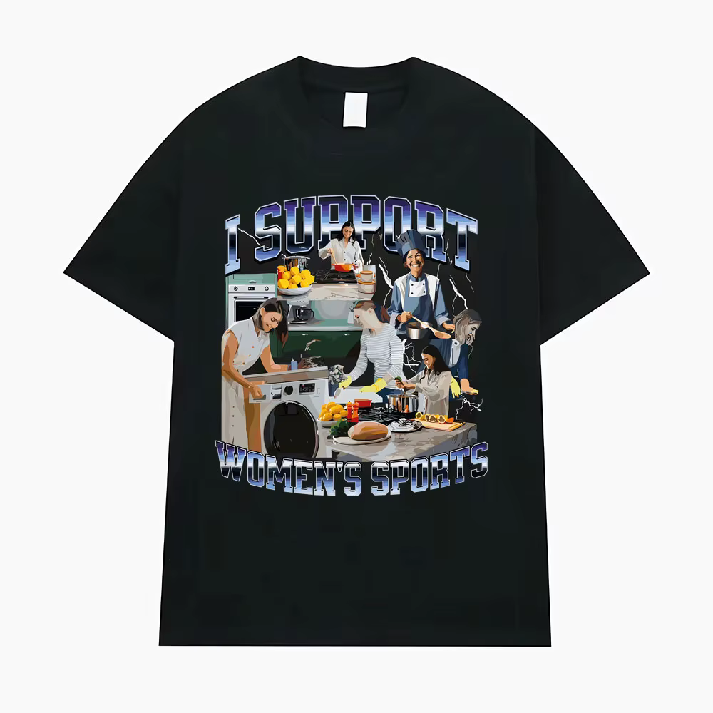 T-shirt humoristique et sarcastique « Je soutiens les sports féminins » pour hommes et femmes, vêtem