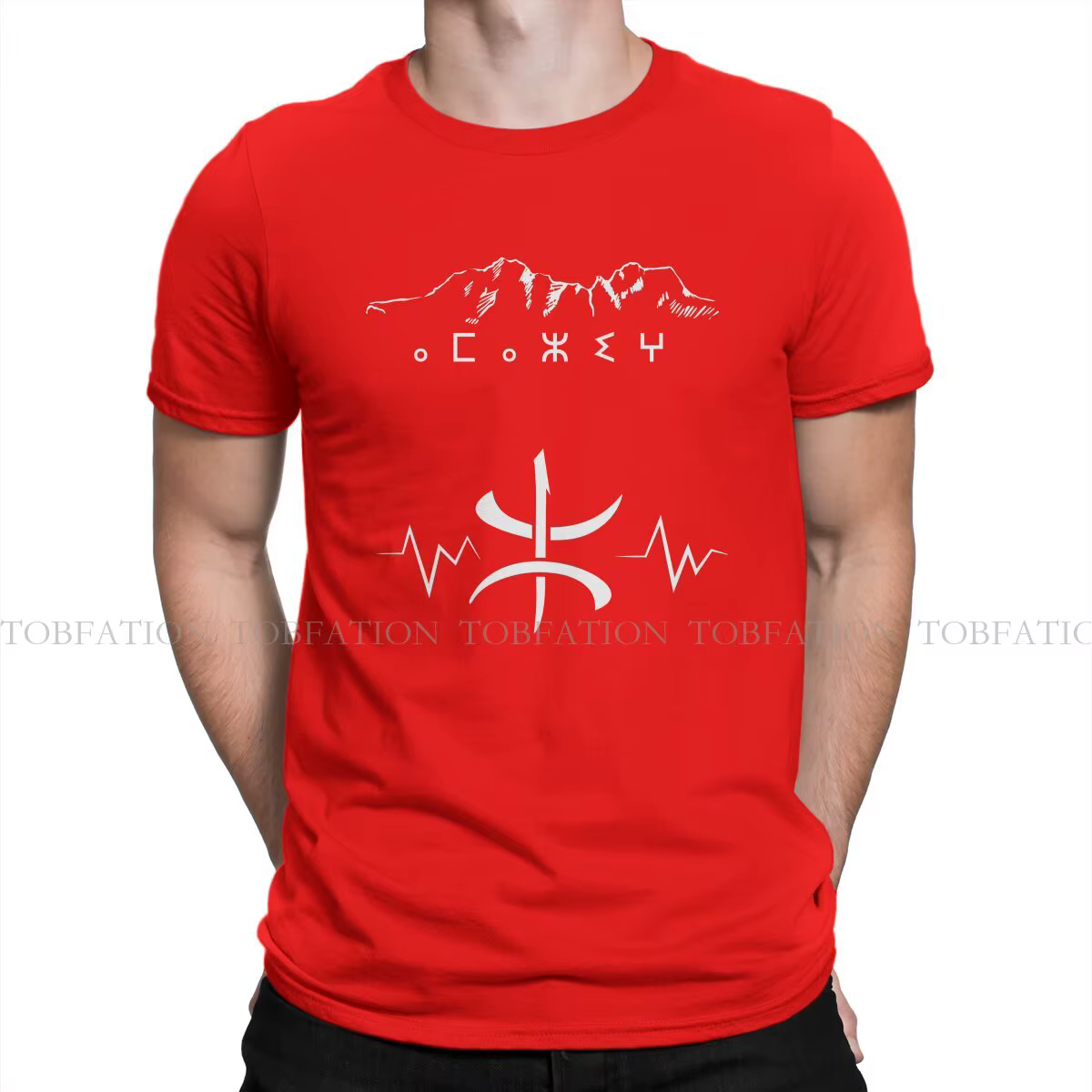 Amazigh-T-shirt graphique à manches courtes pour hommes, Symbole en pointe, Loisirs créatifs, Cadeau