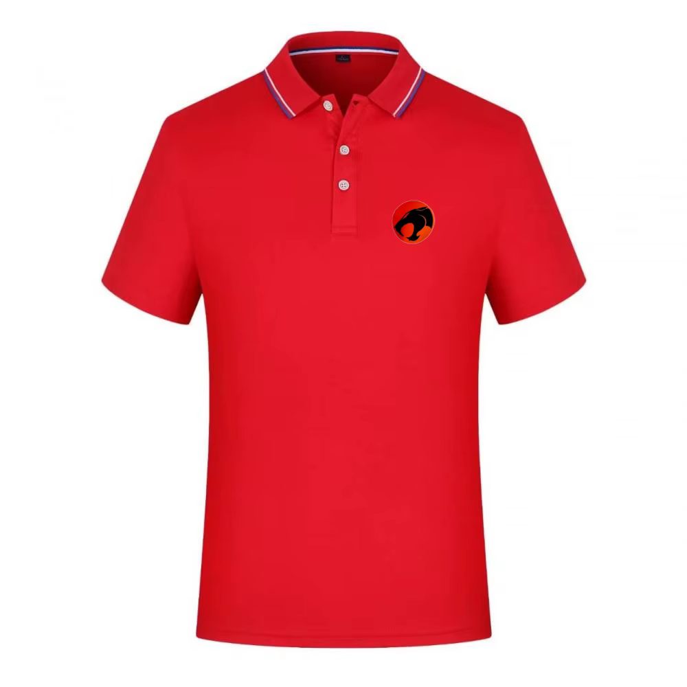 Polo à manches courtes avec logo Thundercats pour hommes, décontracté, respirant, pour les fans des 