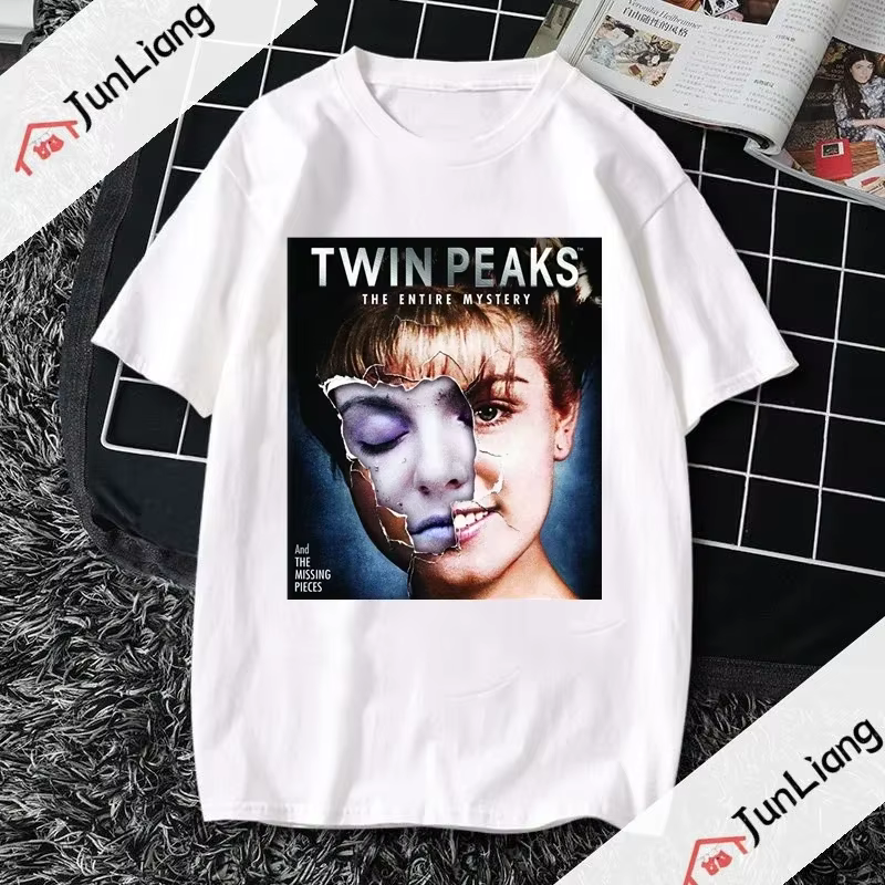 T-shirt de film rétro Twin Peaks pour femmes et fans de télévision, vêtements Harajuku Y2K, Streetwe