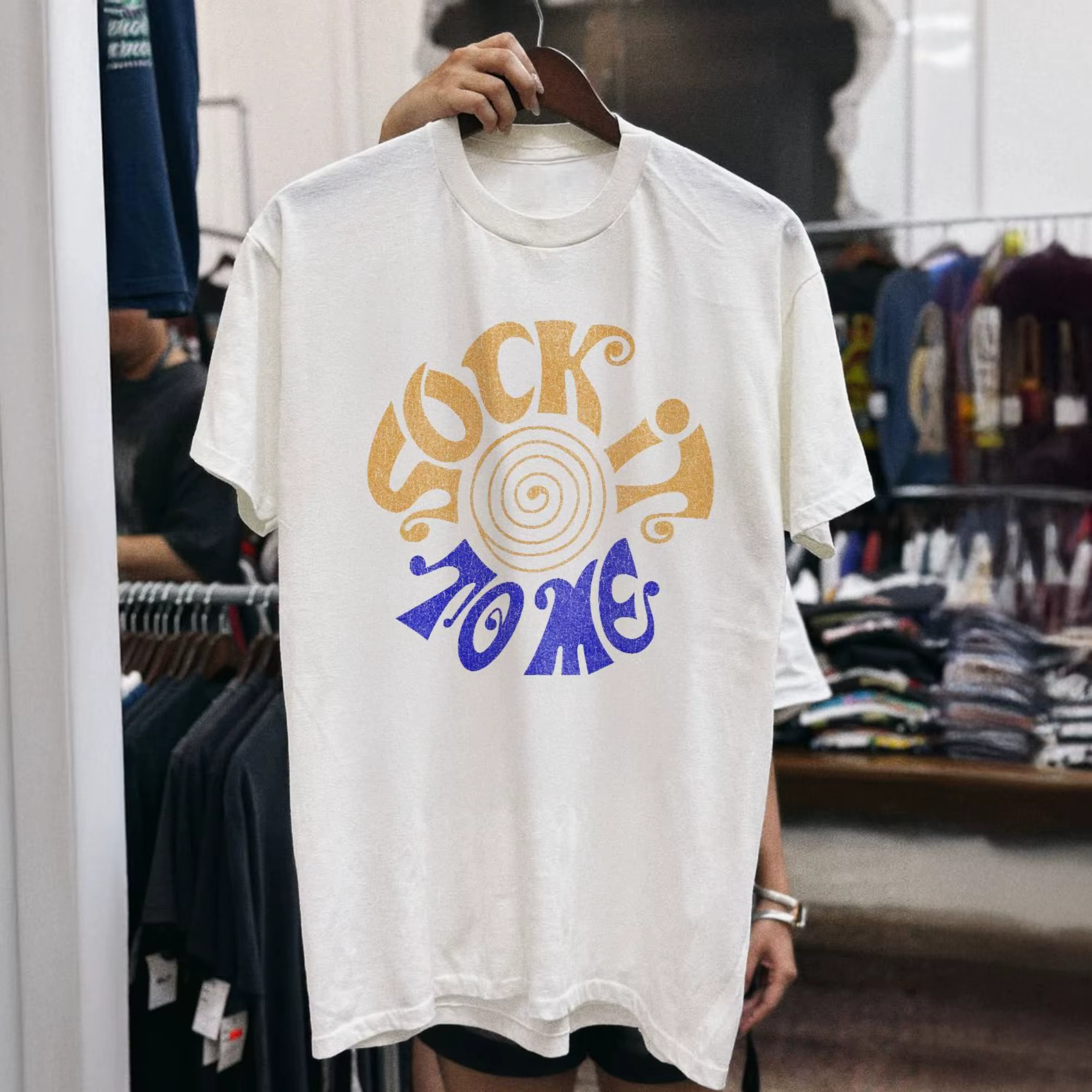 T-shirt graphique vintage 'Sock It To Me' style Fight Club des années 90, T-shirts pour hommes et fe