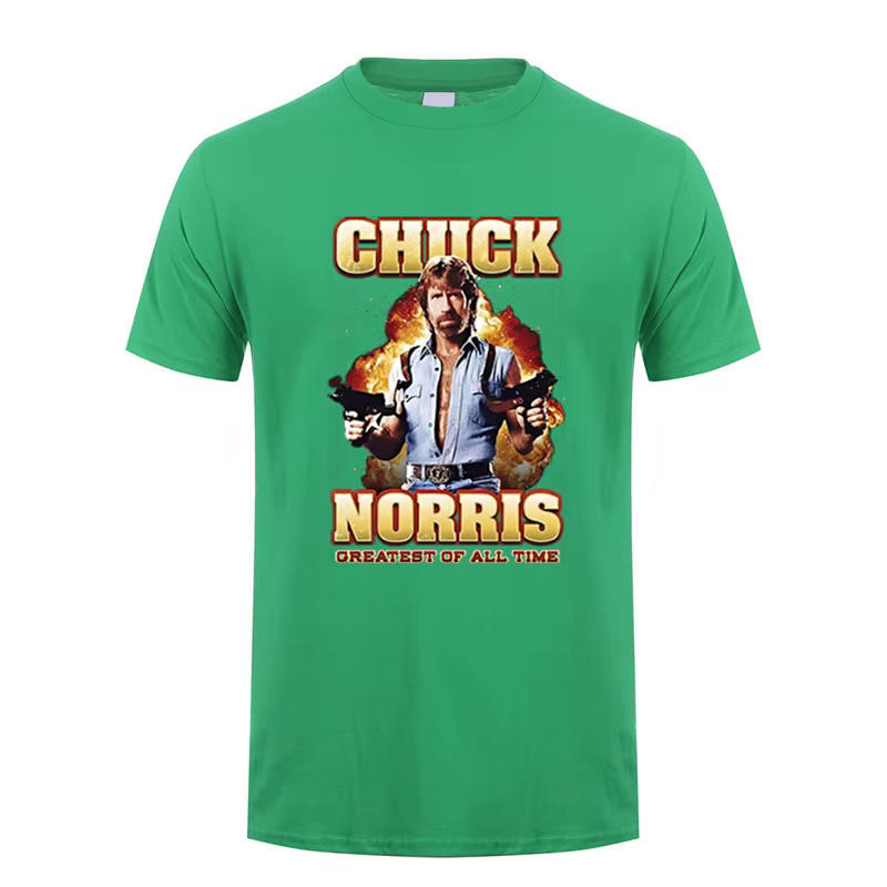 T-Shirt Chuck Norris en coton unisexe, col rond, manches courtes, Streetwear populaire, cadeaux pour
