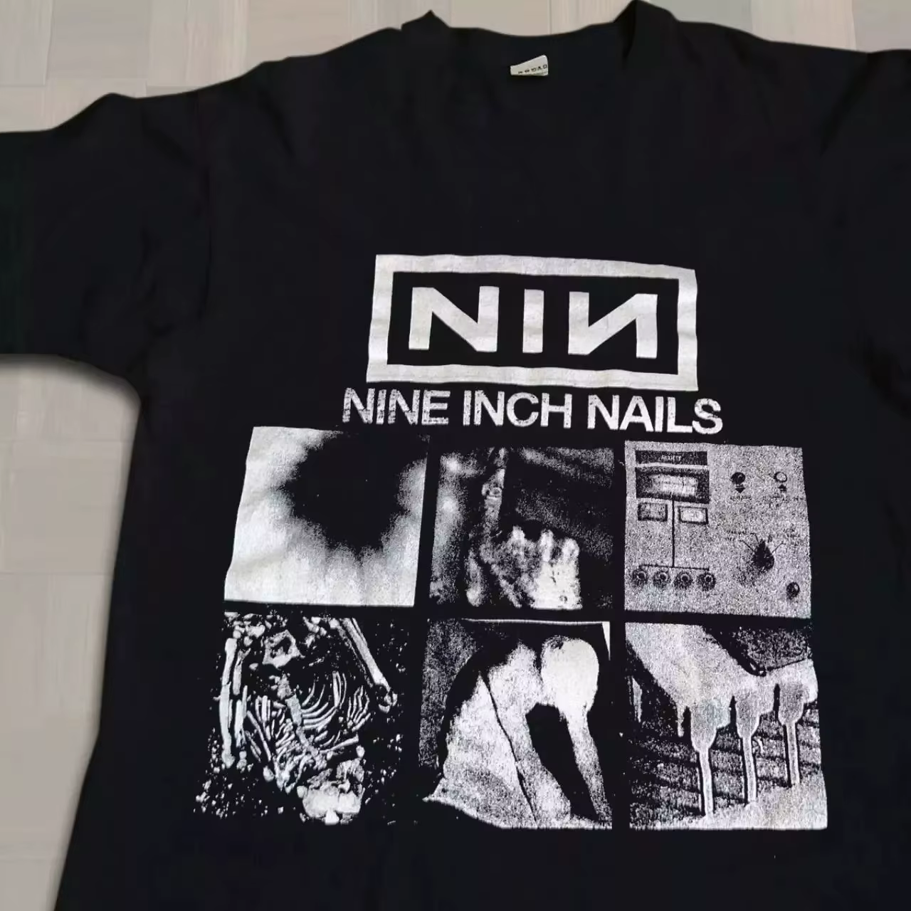 Nine pouces ongles bande noir coton T-shirt unisexe hommes femmes hommes T-Shirt à manches courtes h