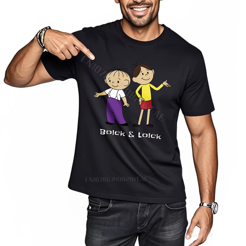 T-shirt homme été T-shirt homme Bolek et Lolek dessin animé usage quotidien T-shirt pas cher nouveau