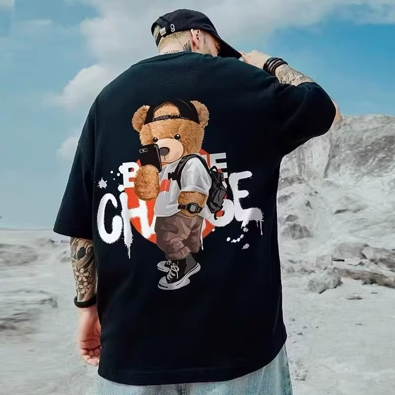 8XL hommes T-shirt style décontracté adolescent étudiant T-shirt américain Vintage mignon Selfie our