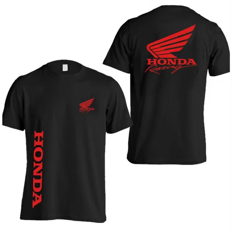 T-shirt de course en pur coton pour hommes Honda, nouveau t-shirt d'extérieur pour femmes, haut de s