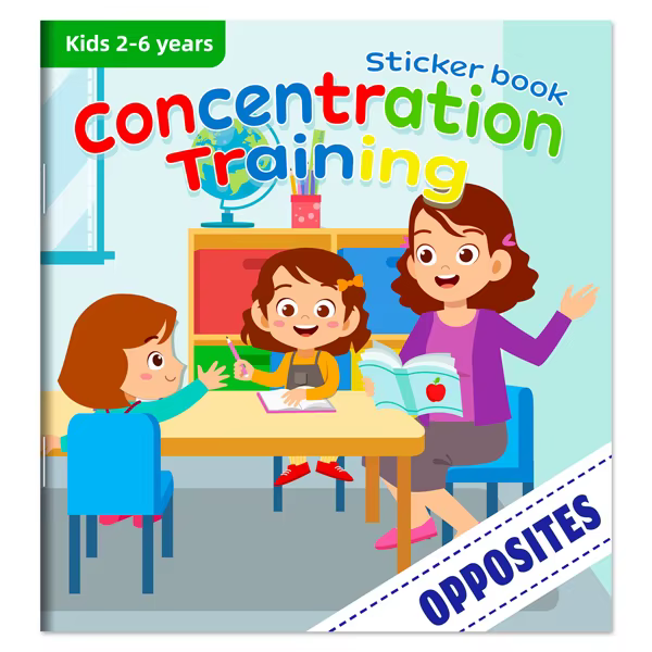 Jouets Montessori, autocollants de dessin animé, livres concentrés sur le développement du potentiel
