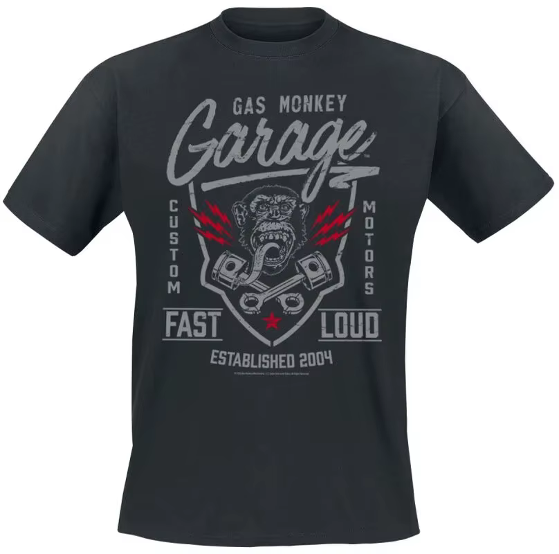 T-shirt en coton avec motif Gas Monkey, unisexe, manches courtes, marque de mode, tee-shirt de luxe
