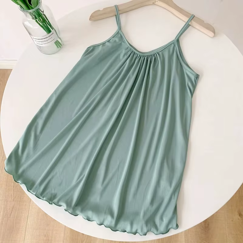 Débardeur ample pour femme, nouveau style été, cache-ventre, à porter seul ou en sous-vêtement, sans