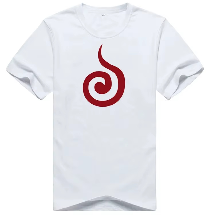 T-shirt avec symbole d'anime Naruto pour hommes et femmes, logo du clan Uchiha Uzumaki Otsutsuki, ha