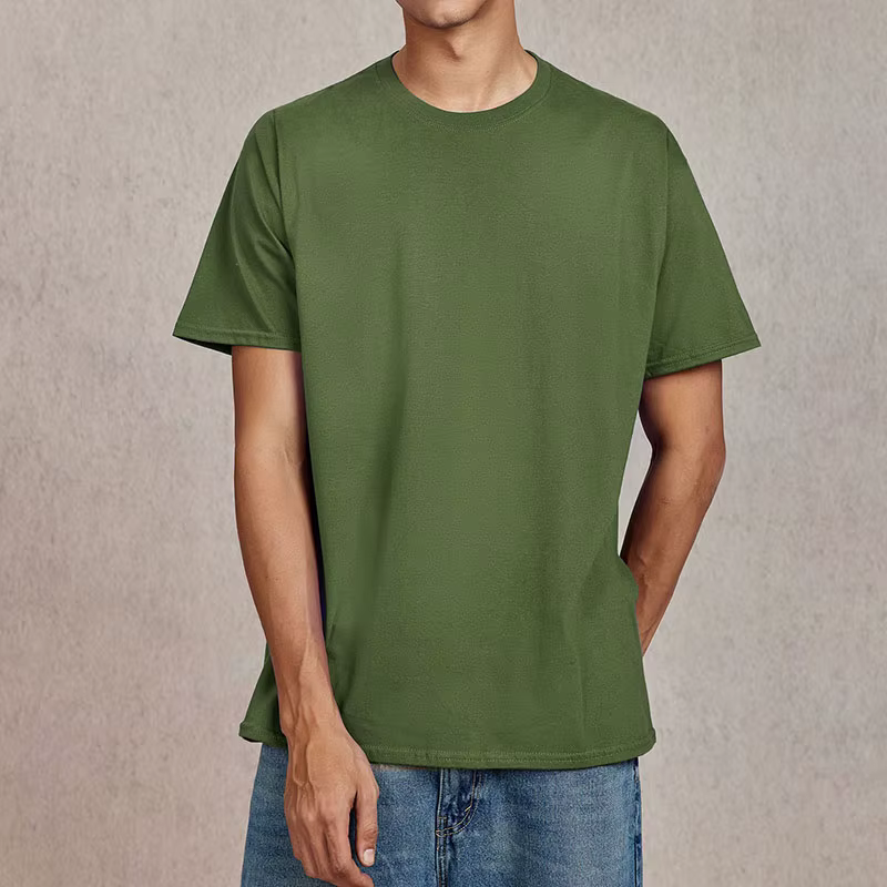 T-shirt d'été uni à manches courtes pour hommes et femmes, 100% coton, t-shirts monochromes décontra