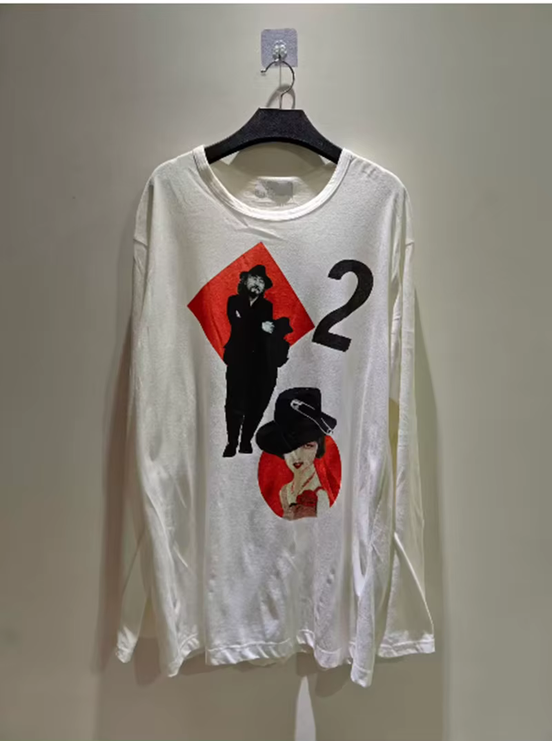 T-shirt blanc imprimé décontracté pour homme FANDISHI, confortable, respirant, streetwear, mode, cou