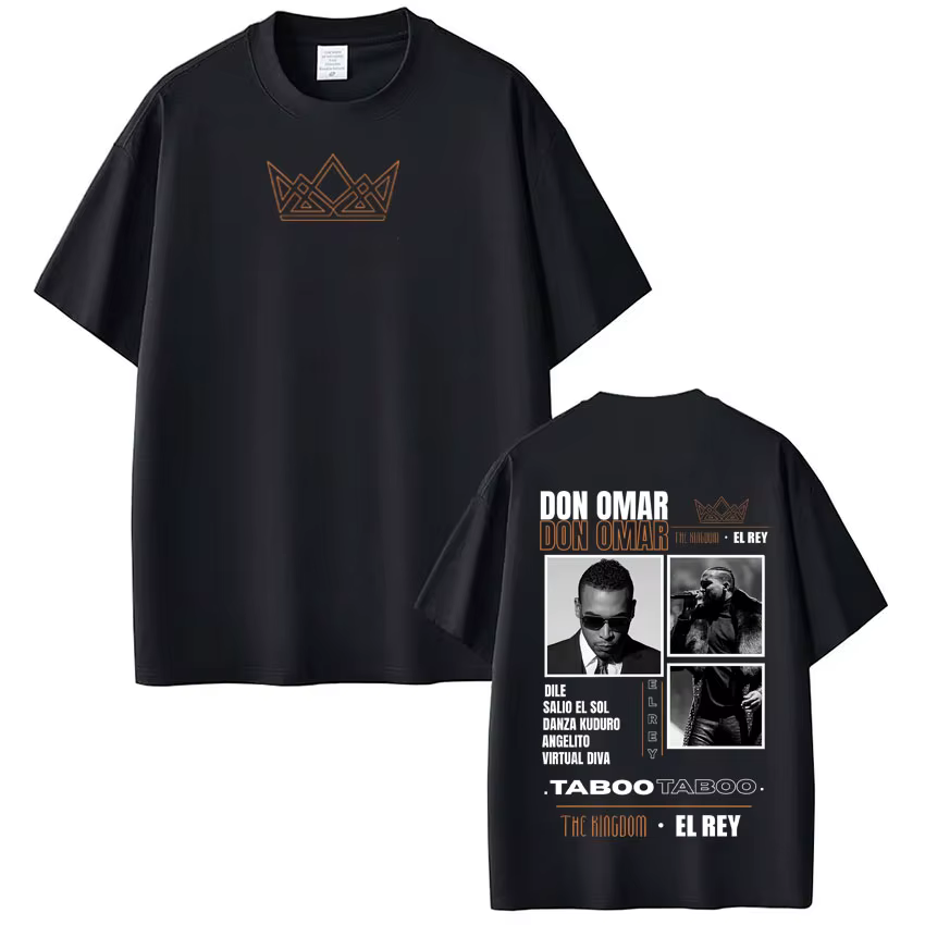 T-shirts imprimés album du rappeur Don Omar pour hommes et femmes, T-shirts tendance à manches court