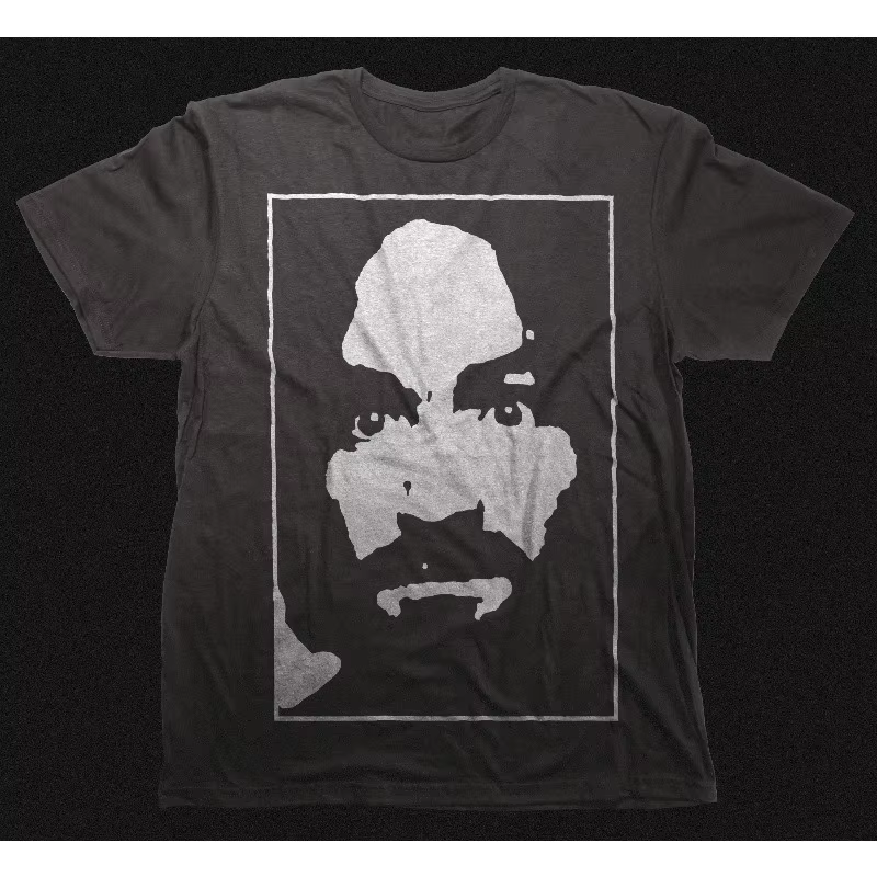 T-shirt rétro Charlie Not Surfing - Charles Manson - T-shirt unisexe à imprimé large, nouvelle colle