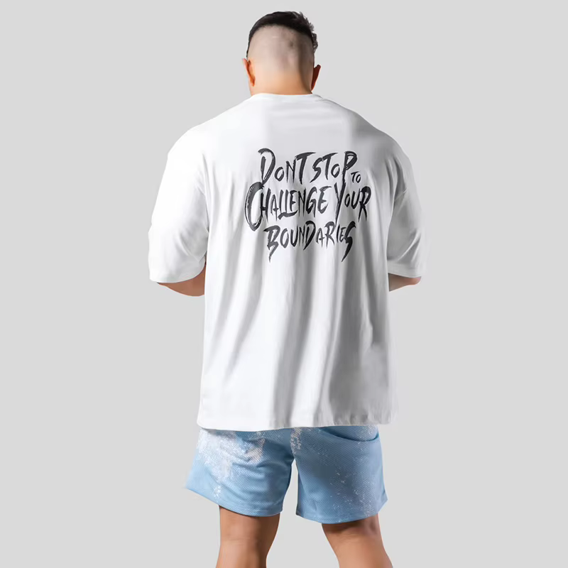 T-shirt en coton à manches courtes pour hommes, chemise de fitness, t-shirt de course, t-shirt de sp