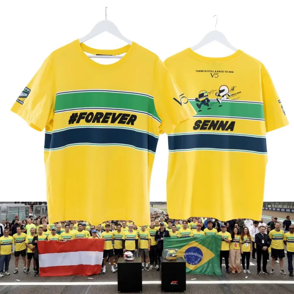 2024 F1 SENNA T-shirt chemise 30 ans T-shirt commémoratif ALONSO, Charles Leclerc, Checo Perez T-shi