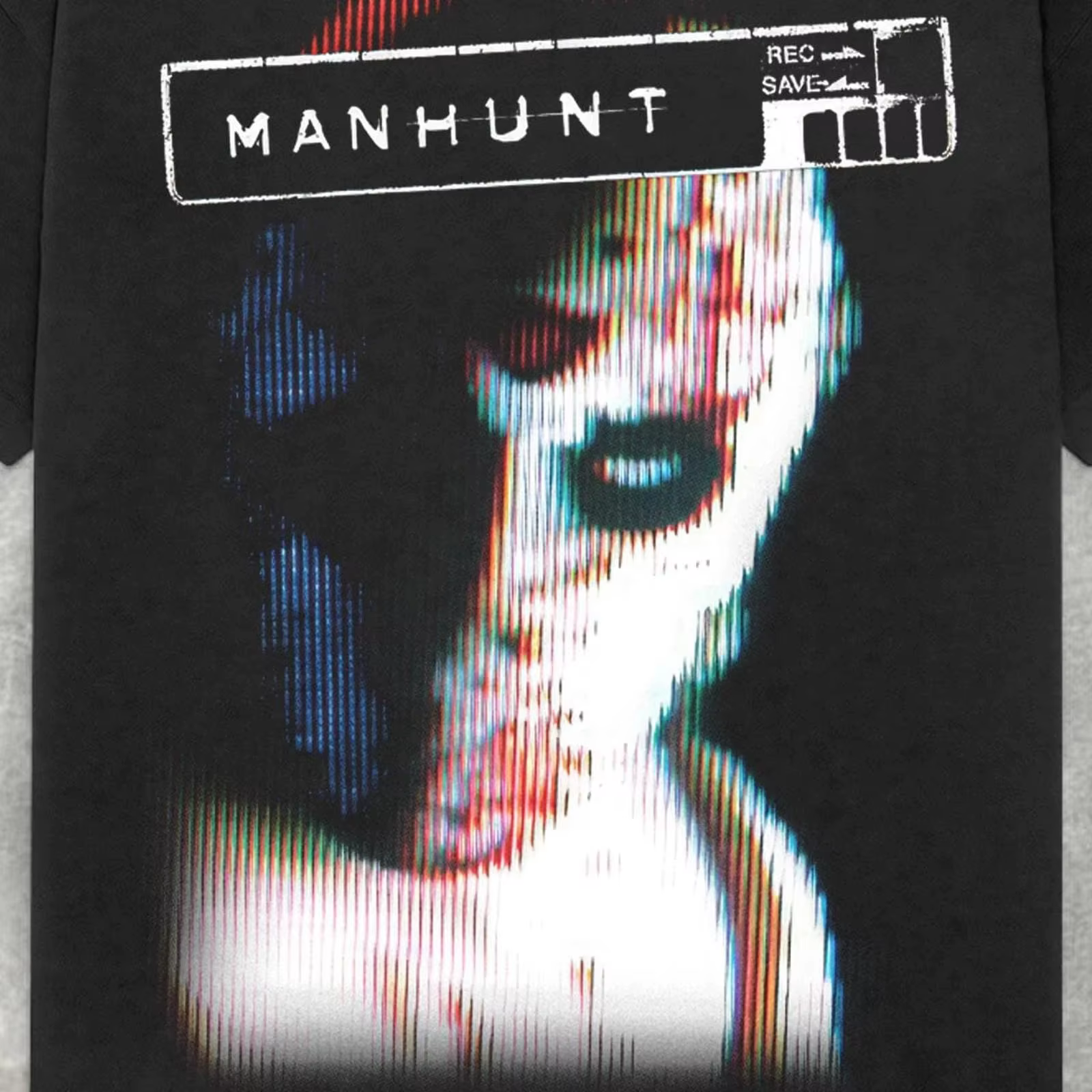 Manhunt Retro Y2K T-shirt American Street Wear pour hommes et femmes, haut ample et décontracté à co