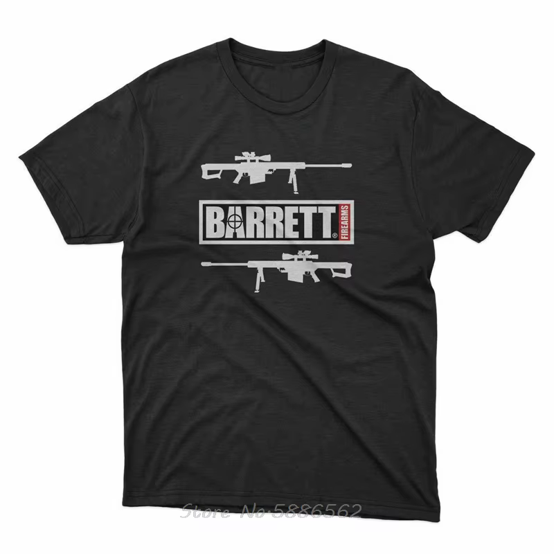 T-Shirt col rond en coton imprimé fusil de Sniper, surdimensionné, unisexe, à la mode, été, vêtement