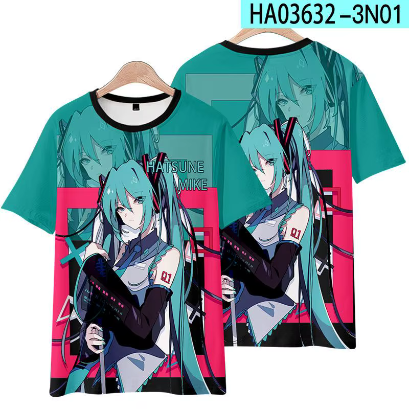 Hatsune Miku T-shirt dessin animé manches courtes pantalon ensemble anime Vocaloid garçons filles au