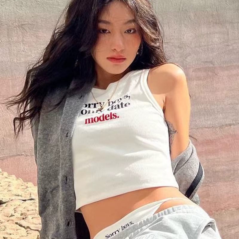 T-shirt imprimé lettre esthétique gothique pour femmes, Streetwear vintage, Précieux, Grunge, Y2k, C