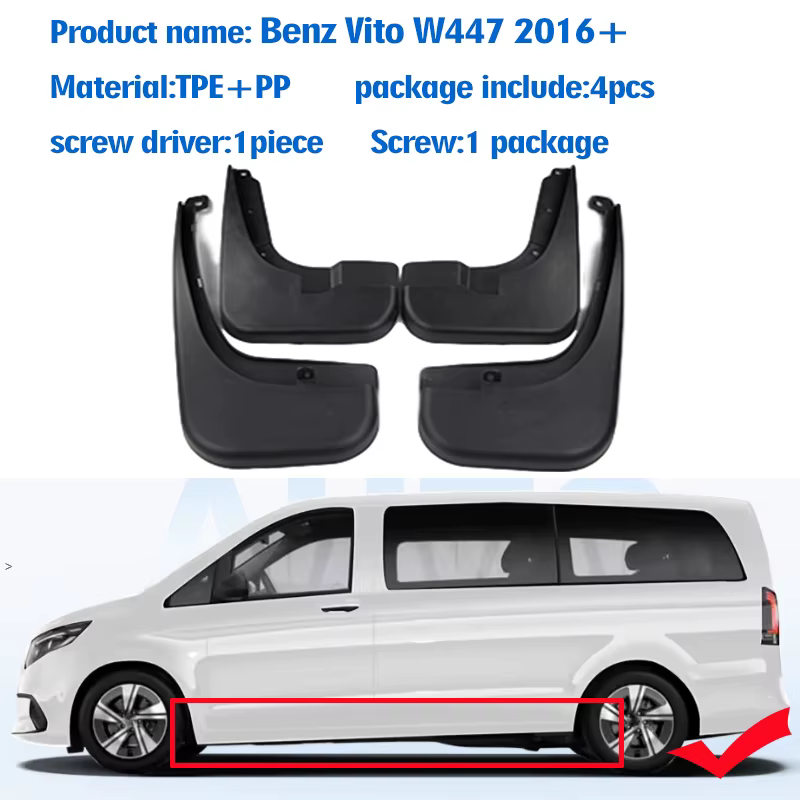 2016-2025 pour Mercedes Benz Vito classe V V260 V250 W447 garde-boue garde-boue garde-boue garde-bou