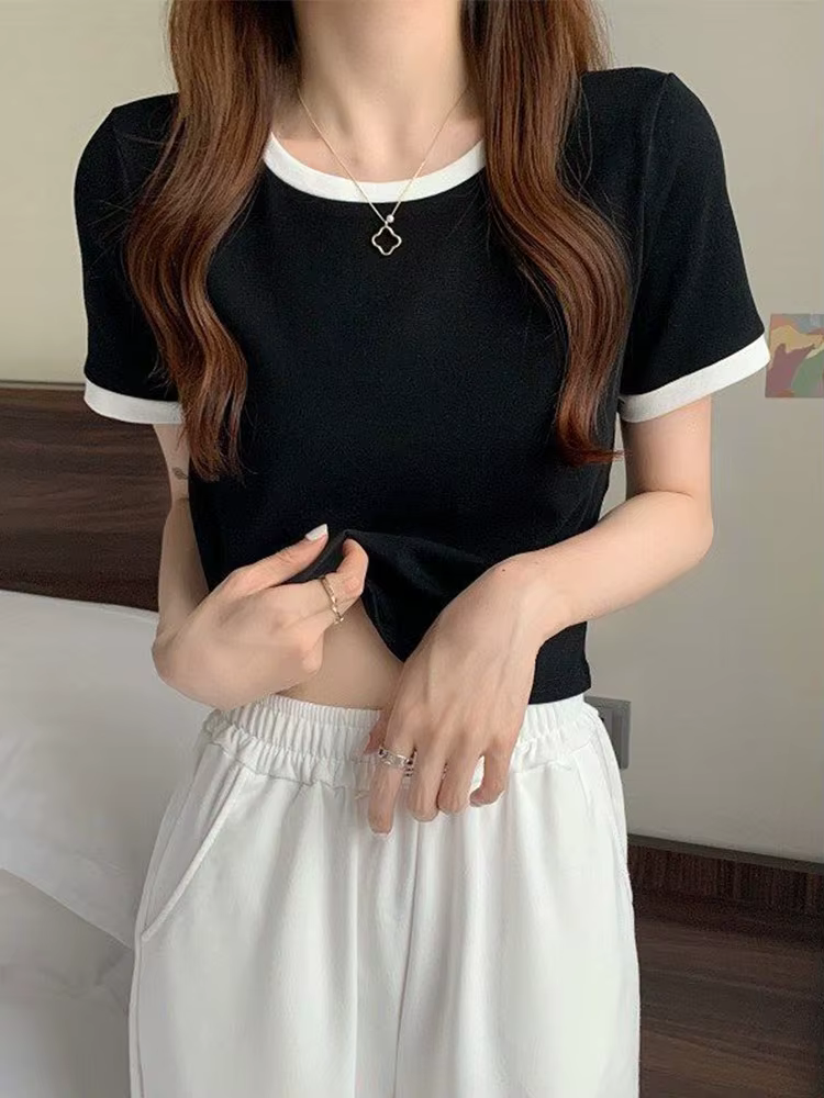 2025 tout nouveau T-Shirt femme col rond T-Shirt court femmes T-Shirt femme T-Shirt hauts t-shirts b