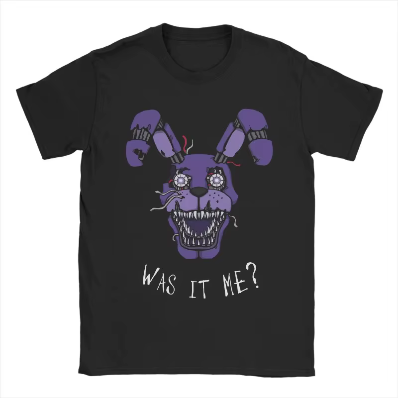 Hommes printemps été piège FNAF à Freddys trompette T-Shirts Vintage 100% coton vêtements Vintage à