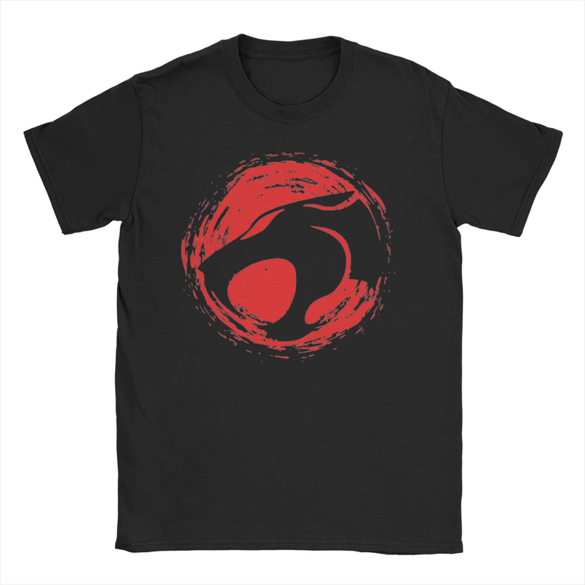 T-shirt avec Logo Thundercats pour hommes et femmes, en coton, Vintage, à manches courtes, col rond,