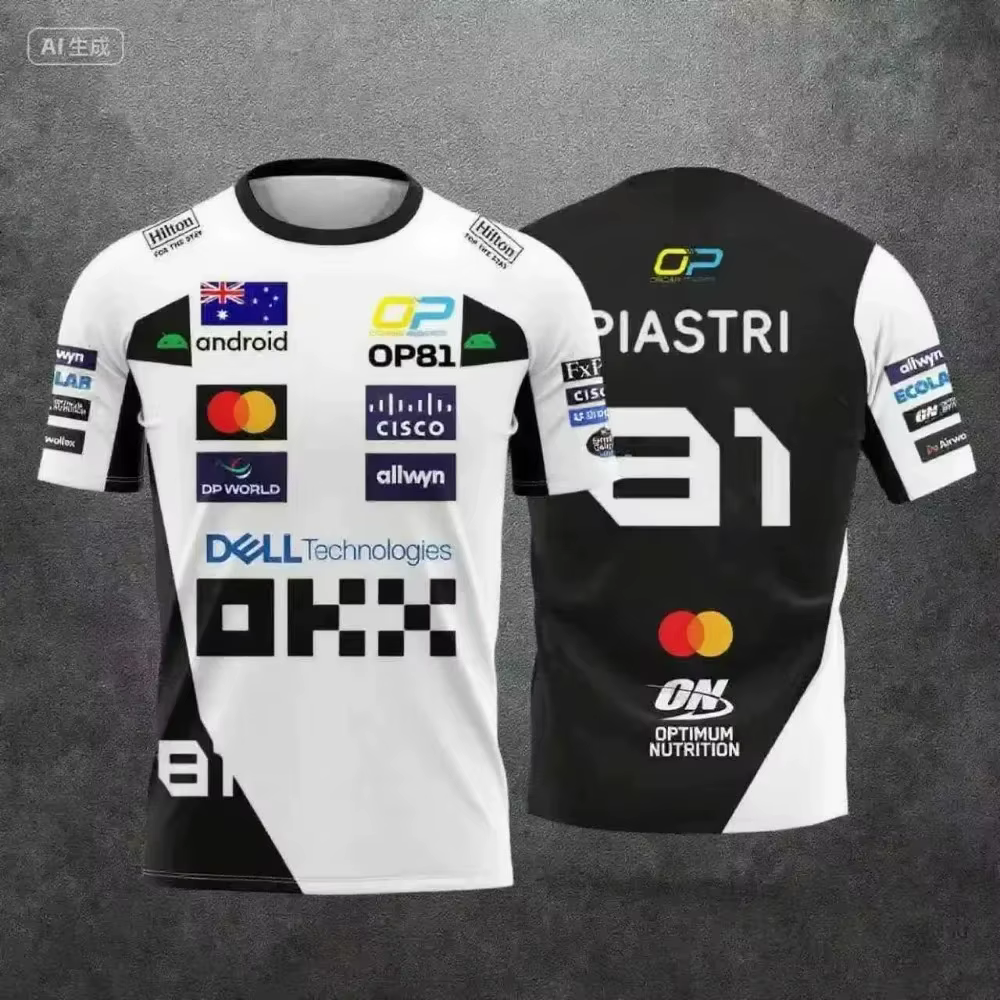 McLaren Racing Lando Norris Tee |   Vêtements de sport respirants édition 2025 NO.4 |   Haut à manch