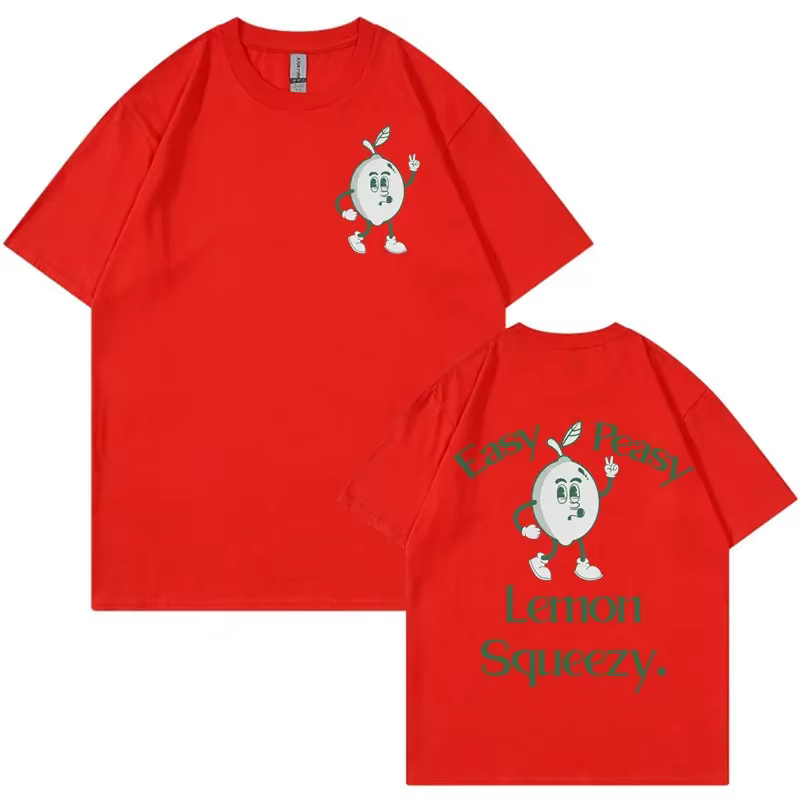 Easy Peasy Lemon Squeezy Meme T-shirt unisexe, Économie pop art drôles d'été pour hommes, Vêtements