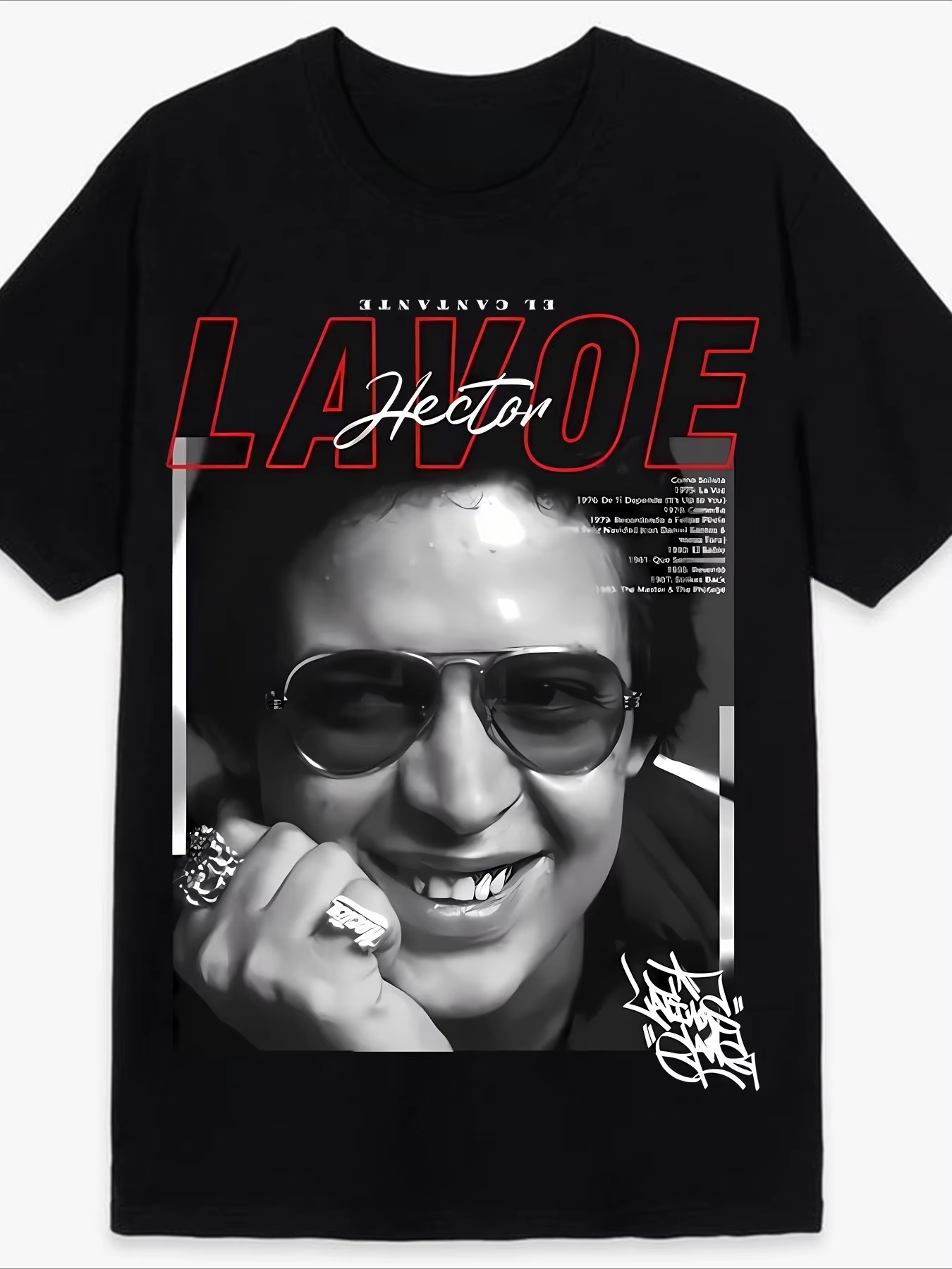 T-shirt pour homme - Imprimé Hector Lavoe - T-shirt décontracté à col rond et manches courtes