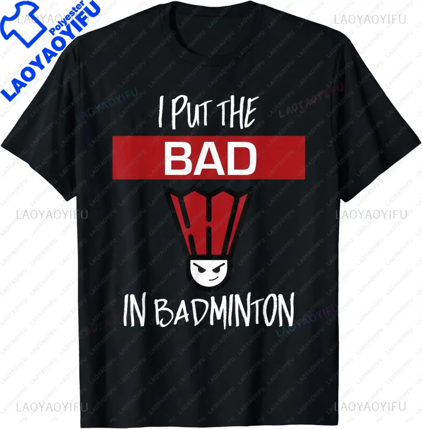 Je mets le mauvais en T-Shirt de Badminton-t-shirts de joueur de Badminton pour hommes t-shirts grap