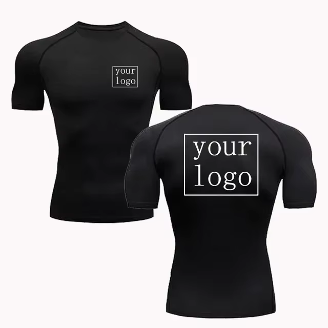 Nouveau t-shirt de Compression personnalisé votre Logo de conception haut hommes femmes imprimer con
